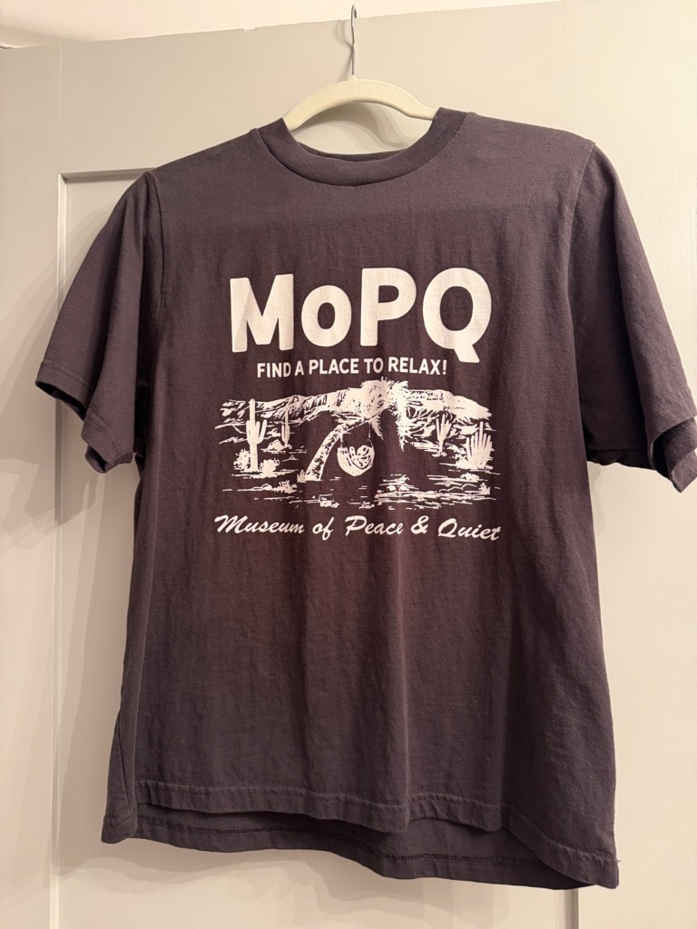 'MoPQ' Graphic Tee - Charcoal Crew Neck
